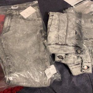 Małe jeans and jacket grayish black